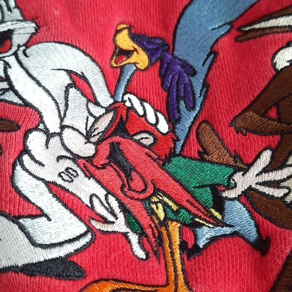 Warner Brothers Studio Store Looney Tunes Embroidered Vintage Oversized Sweatshi - Picture 5 of 5